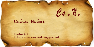 Csúcs Noémi névjegykártya