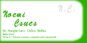 noemi csucs business card
